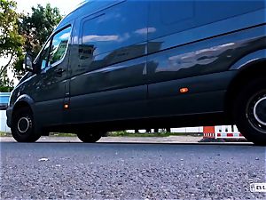 asses BUS - super hot van bang-out with molten German blond